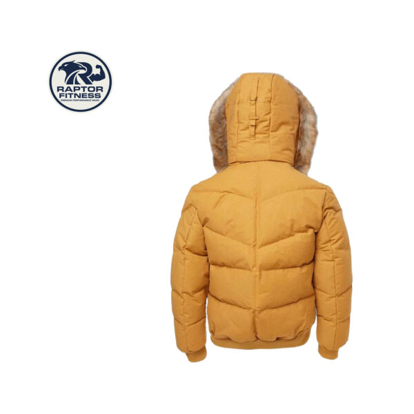 Raptor Fitness Wear Premium Bubble Puffer Jacket with Fur Hood | Custom Winter Bomber Jacket for Men & Women