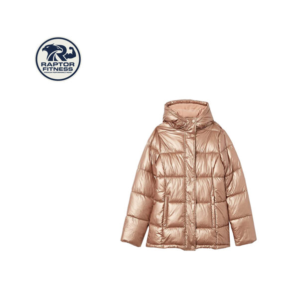 Raptor Fitness Wear Premium Bubble Puffer Jacket with Fur Hood | Custom Winter Bomber Jacket for Men & Women
