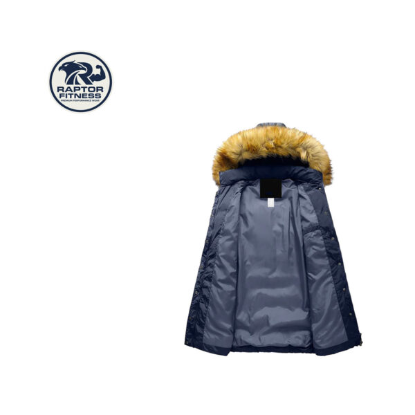 Raptor Fitness Wear Premium Bubble Puffer Jacket with Fur Hood | Custom Winter Bomber Jacket for Men & Women